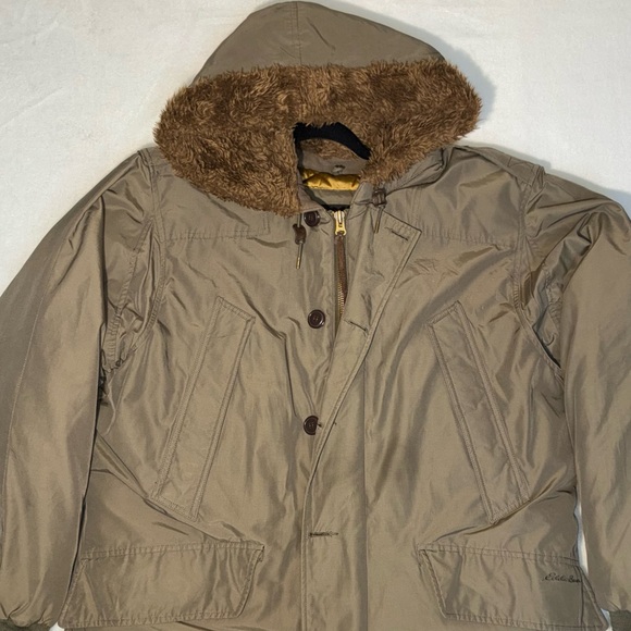 Eddie Bauer B-9 Hooded Repro Military Parka Coat Men's XL Olive Goose Down - Picture 1 of 14
